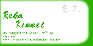 reka kimmel business card